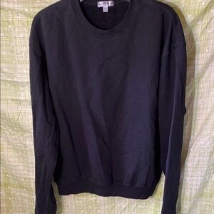Good American Men's Black Crewneck Sweater